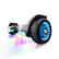 Left. Swagtron - swagBOARD Warrior T580 Hoverboard with 30 Music-Synced Ground FX Lighting & 6.5-Inch Infinity LED Wheels - Black.