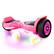 Angle. Swagtron - swagBOARD Warrior T580 Hoverboard with 30 Music-Synced Ground FX Lighting & 6.5-Inch Infinity LED Wheels - Pink.
