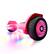 Left. Swagtron - swagBOARD Warrior T580 Hoverboard with 30 Music-Synced Ground FX Lighting & 6.5-Inch Infinity LED Wheels - Pink.