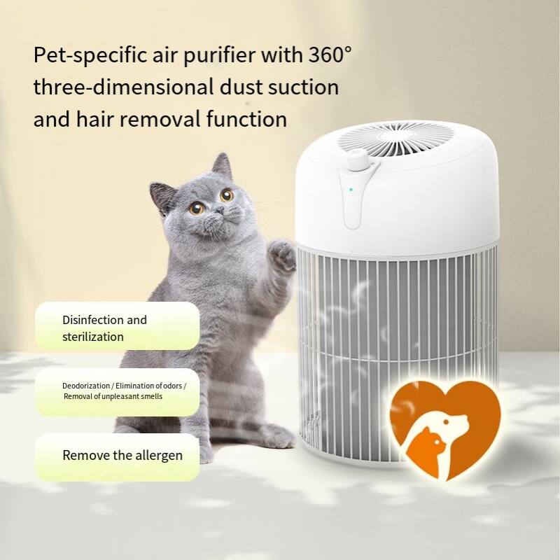 Pet-specific air purifier with 360° three-dimensional dust suction and hair removal function

- Disinfection and sterilization
- Deodorization / Elimination of odors / Removal of unpleasant smells
- Remove the allergen