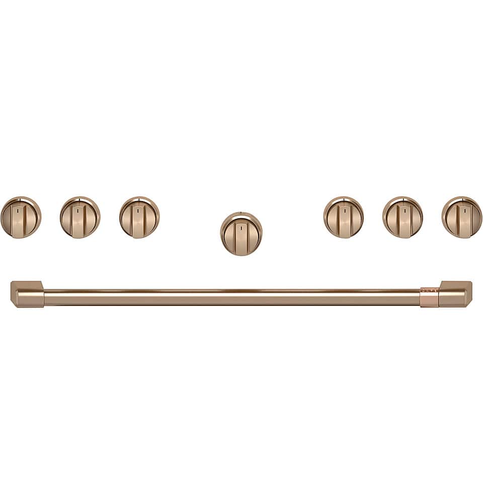 Café - Handle and Knob Set for 36" Pro Range and Rangetop - Brushed Bronze - Front_Zoom