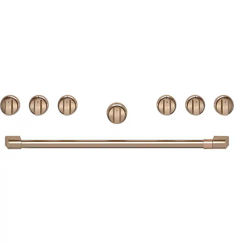Café - Handle and Knob Set for 36" Pro Range and Rangetop - Brushed Bronze