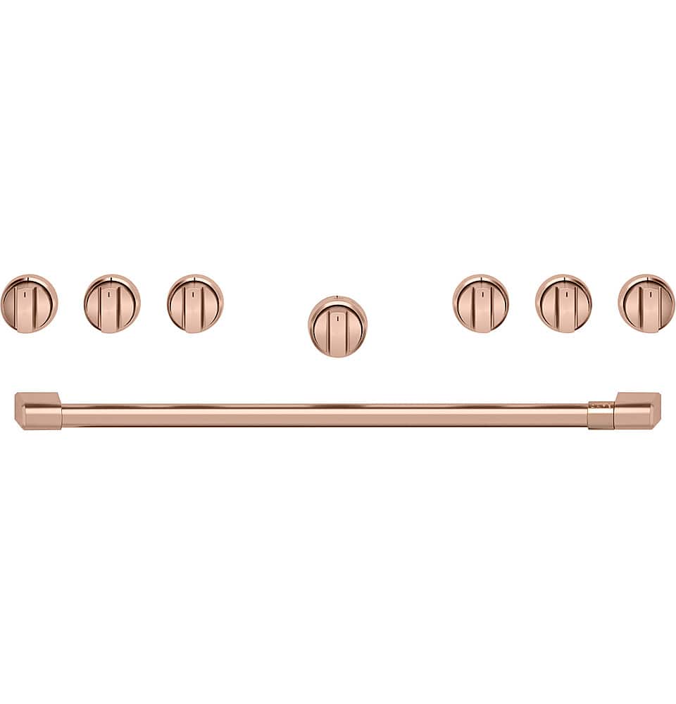 Café - Handle and Knob Set for 36" Pro Range and Rangetop - Brushed Copper - Front_Zoom