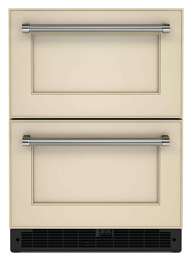 KitchenAid - 4.40 Cu. Ft. Built-In Mini Fridge with Double-Drawer Refrigerator - Custom Panel Ready - Front_Zoom