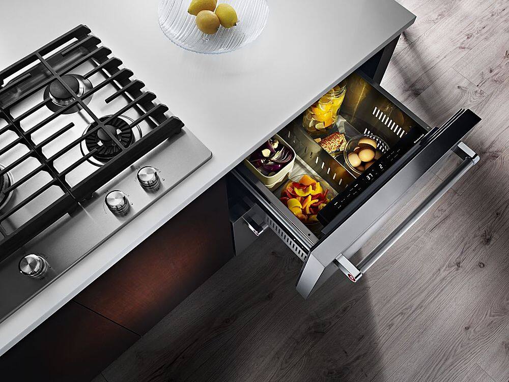 Alt View 13. KitchenAid - 4.40 Cu. Ft. Built-In Mini Fridge with Double-Drawer Refrigerator - Custom Panel Ready.