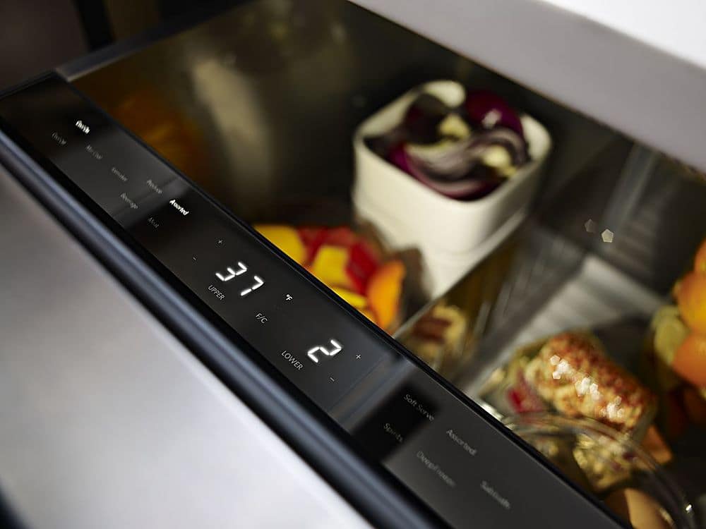 Alt View 14. KitchenAid - 4.40 Cu. Ft. Built-In Mini Fridge with Double-Drawer Refrigerator - Custom Panel Ready.