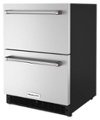 Left Zoom. KitchenAid - 4.40 Cu. Ft. Built-In Mini Fridge with Double-Drawer Refrigerator - Stainless Steel.