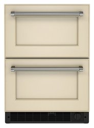 KitchenAid - 4.29 Cu. Ft. Built-In Mini Fridge with Double-Drawer Refrigerator/Freezer - Custom Panel Ready - Front_Zoom