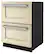 Left. KitchenAid - 4.29 Cu. Ft. Built-In Mini Fridge with Double-Drawer Refrigerator/Freezer - Custom Panel Ready.
