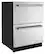 Angle. KitchenAid - 4.29 Cu. Ft. Built-In Mini Fridge with Double-Drawer Refrigerator/Freezer - Stainless Steel.