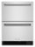 Front Zoom. KitchenAid - 4.29 Cu. Ft. Mini Fridge with Double-Drawer Refrigerator/Freezer - Black cabinet/stainless steel doors.