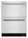 Front. KitchenAid - 4.29 Cu. Ft. Built-In Mini Fridge with Double-Drawer Refrigerator/Freezer - Stainless Steel.