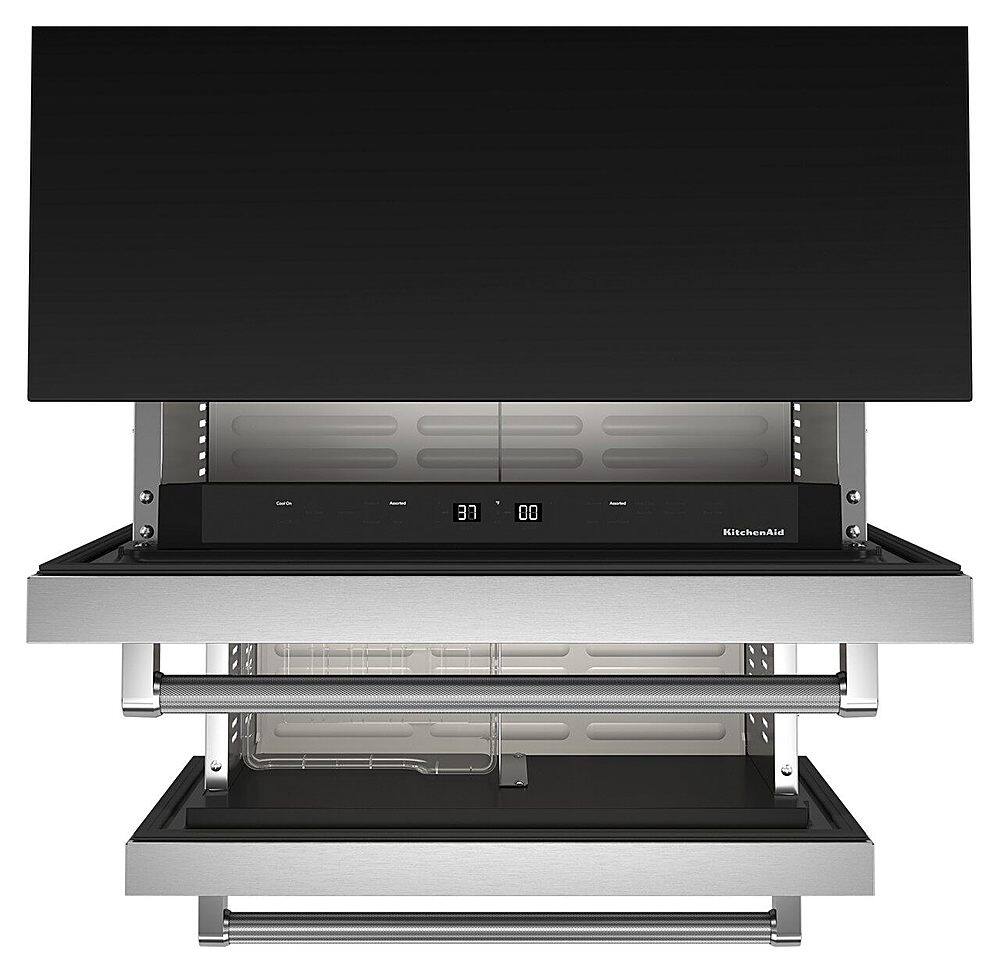 Alt View 11. KitchenAid - 4.29 Cu. Ft. Built-In Mini Fridge with Double-Drawer Refrigerator/Freezer - Stainless Steel.