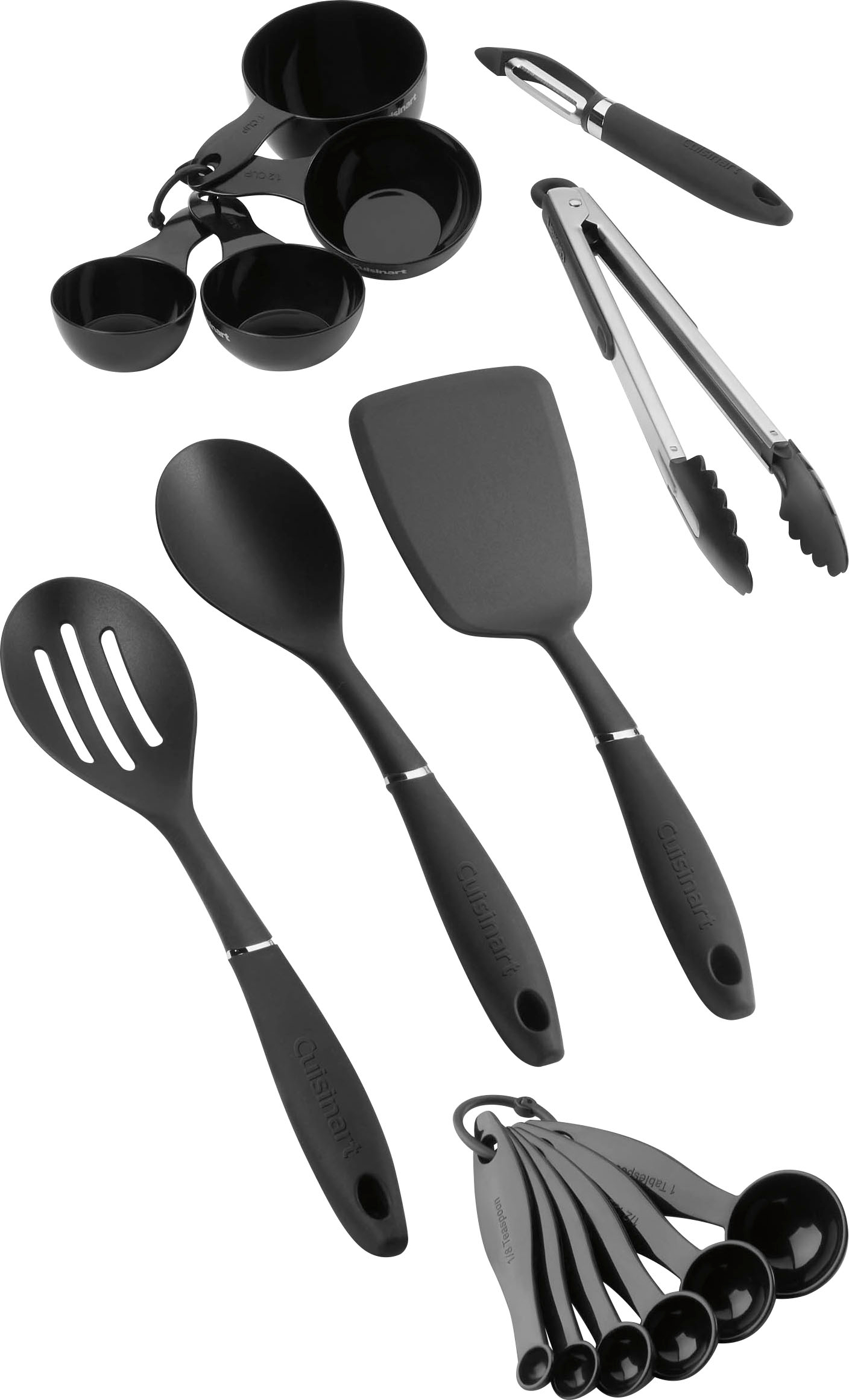 Image of Cuisinart - 15-Piece Curve Tool Utensil Set - Black