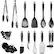 Angle. Cuisinart - 21-Piece Tool Utensil Set - Black.
