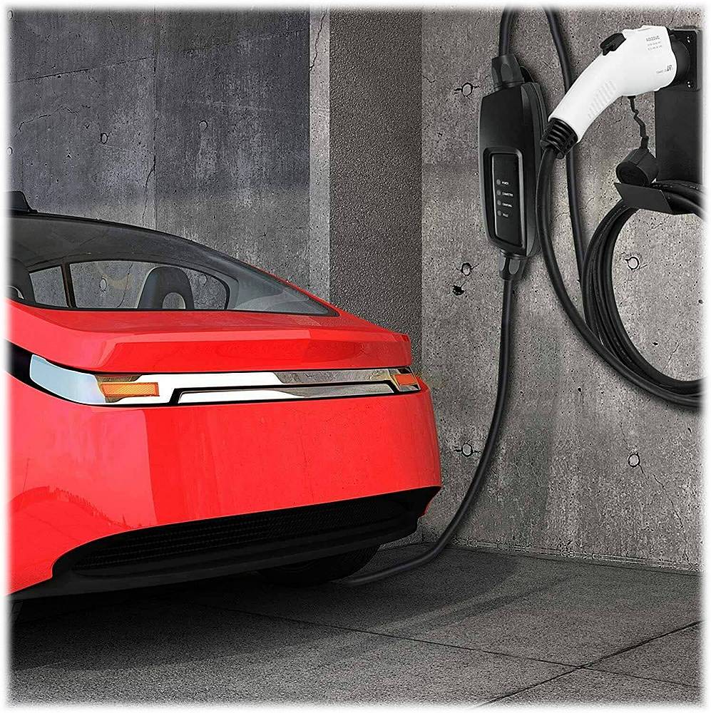 Lectron Tesla Level 1 NEMA 5-15 Electric Vehicle (EV) Charger up to 15A-  16' Black LECHG5-15-15ATSLBLKUS - Best Buy