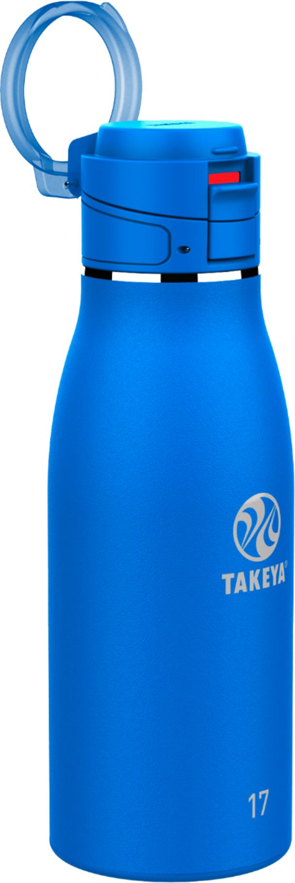 Angle View: Takeya - Traveler 17oz FlipLock Bottle - Cobalt