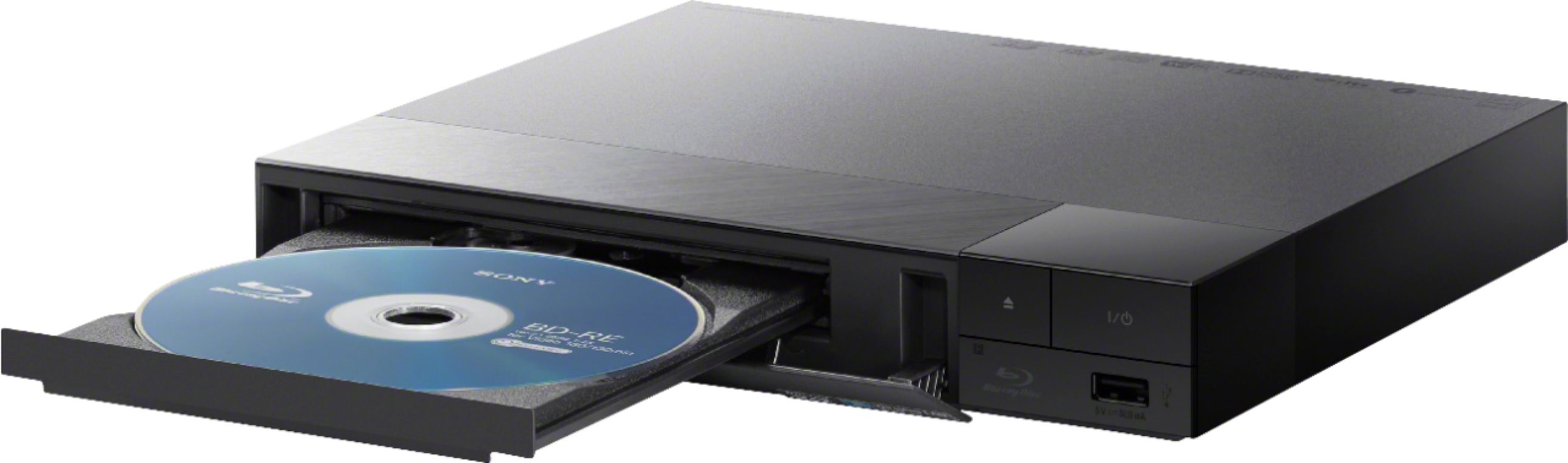 Angle View: Sony - Streaming Blu-ray Disc player with Built-In Wi-Fi and HDMI cable - Black