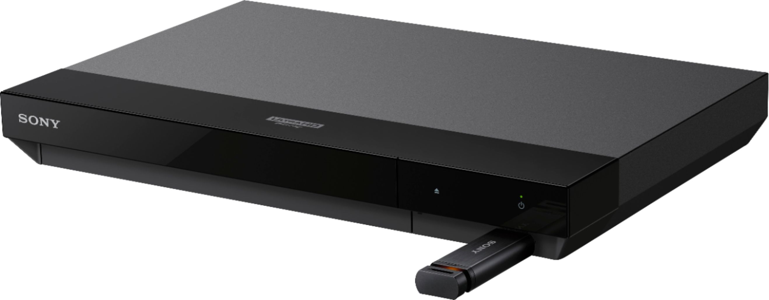 Angle View: Sony - UBP-X700/M Streaming 4K Ultra HD Blu-ray player with HDMI cable - Black