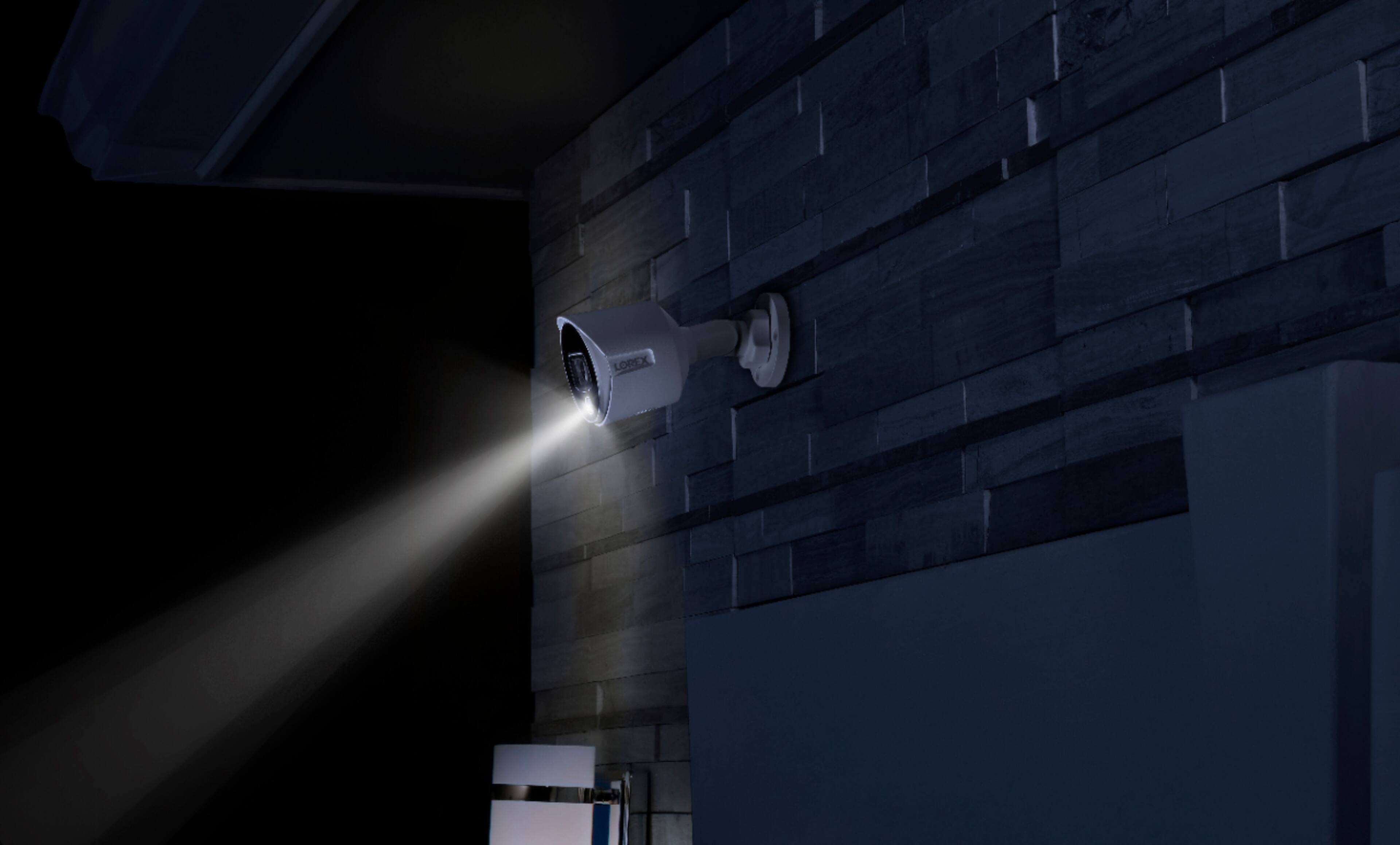 Alt View 17. Lorex - 4K Wired DVR Security System with 8 Active Deterrence Cameras, Smart Motion Detection and Face Recognition - White.