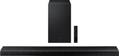 Samsung - 3.1.2-Channel Soundbar with Wireless Subwoofer, Dolby Atmos/DTS:X and Voice Assistant - Black - Front_Zoom