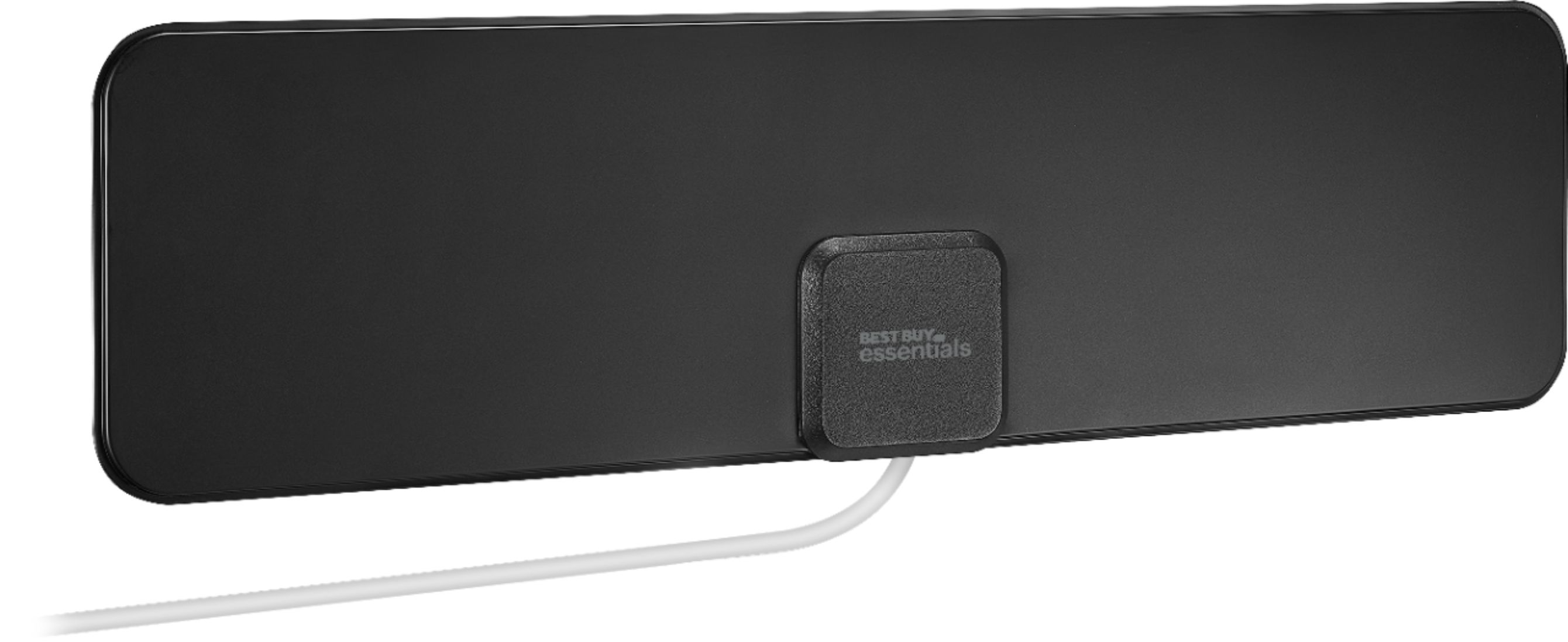 Best Buy essentials™ - Compact Ultra-Thin Indoor HDTV Antenna - Black/White