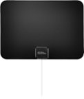 Best Buy essentials™ - Thin Indoor HDTV Antenna - 35 Mile Range - Black/White