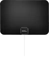 Front. Best Buy essentials™ - Thin Indoor HDTV Antenna - 35 Mile Range - Black/White.