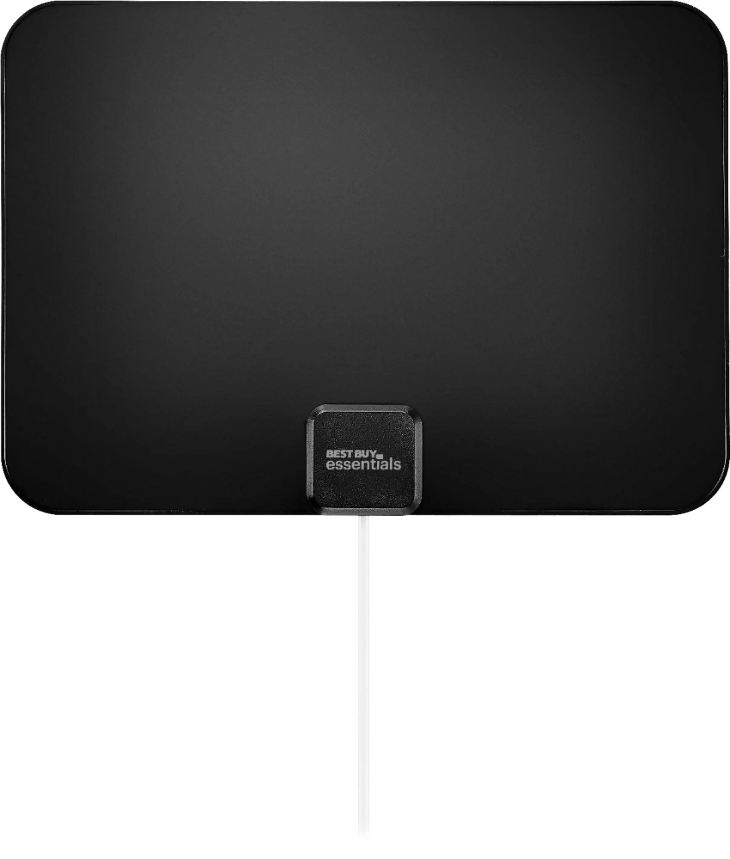 Front. Best Buy essentials™ - Thin Indoor HDTV Antenna - 35 Mile Range - Black/White.