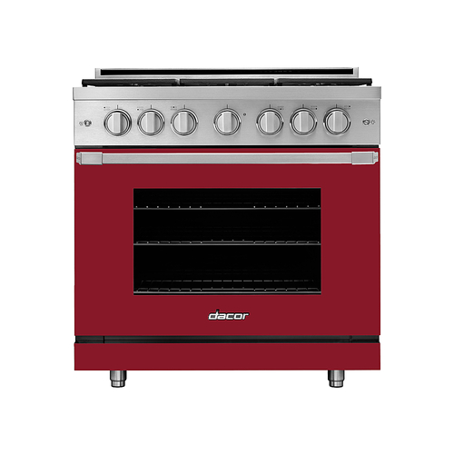 Dacor - Professional 5.2 Cu. Ft. Freestanding Gas Pure Convection Range with SimmerSear™ - Haute Red