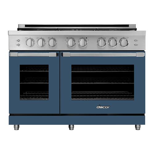 Dacor - Professional 8.0 Cu. Ft. Freestanding Double Oven Gas Pure Convection Range with SimmerSear™ - Dark Denim