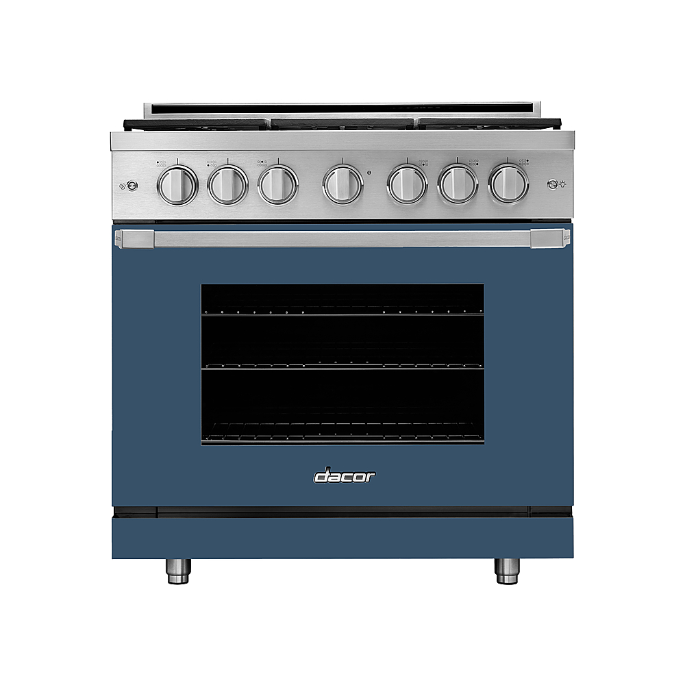 Dacor – Professional 5.2 Cu. Ft. Freestanding Gas Pure Convection Range with SimmerSear™ – Dark Denim