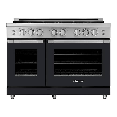 Dacor - Professional 8.0 Cu. Ft. Freestanding Double Oven Gas Pure Convection Range with SimmerSear™ - Anthracite