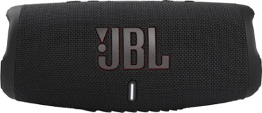 JBL - CHARGE5 Portable Waterproof Speaker with Powerbank - Black - Front_Zoom