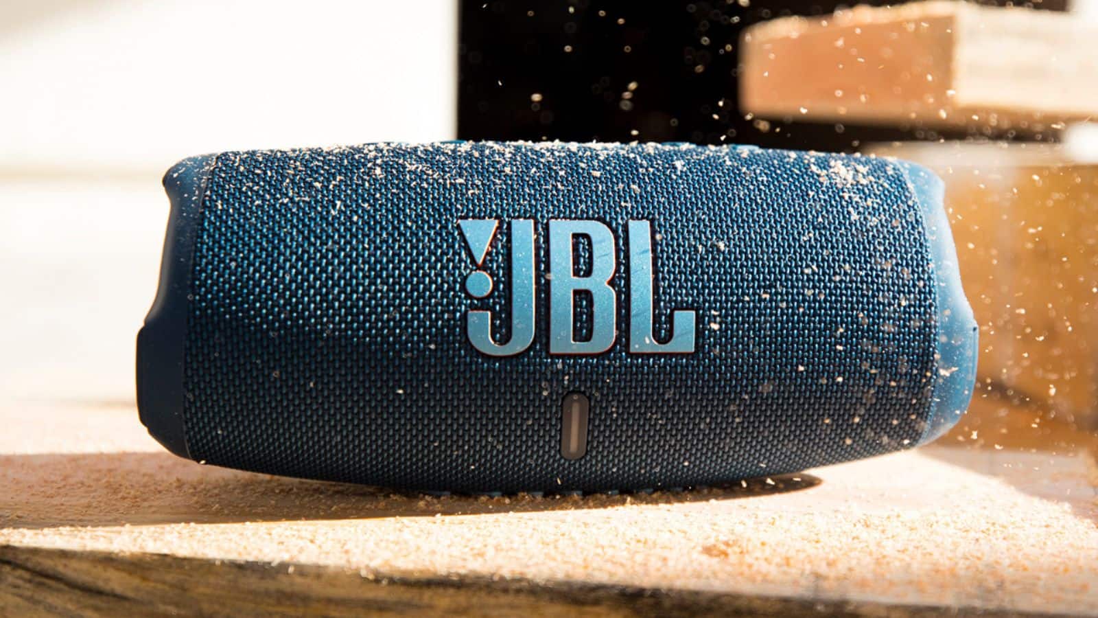 Alt View 16. JBL - CHARGE5 Portable Waterproof Speaker with Powerbank - Blue.
