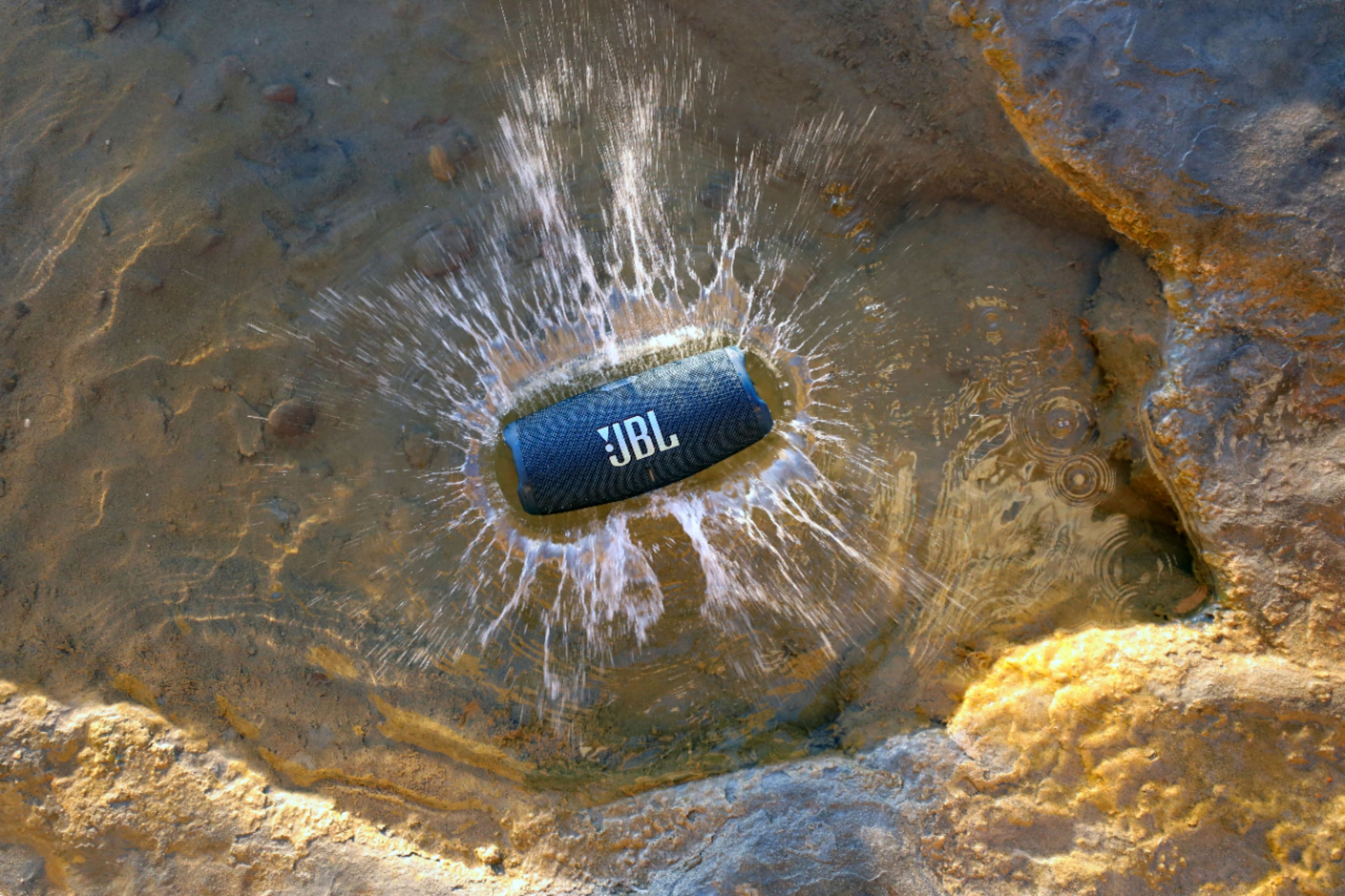 Alt View 17. JBL - CHARGE5 Portable Waterproof Speaker with Powerbank - Blue.