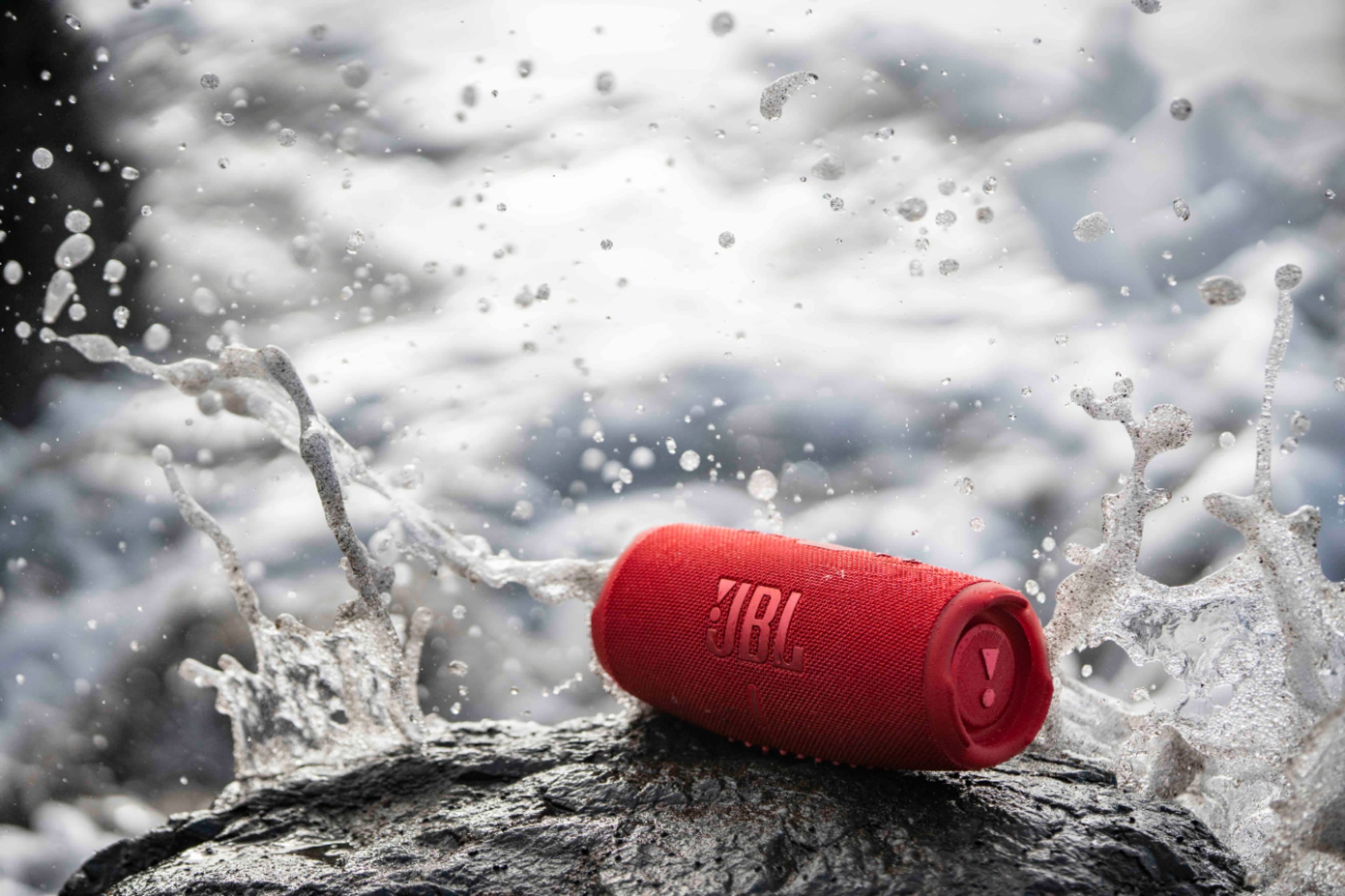 JBL Charge 5 Portable Bluetooth Waterproof Speaker - Red