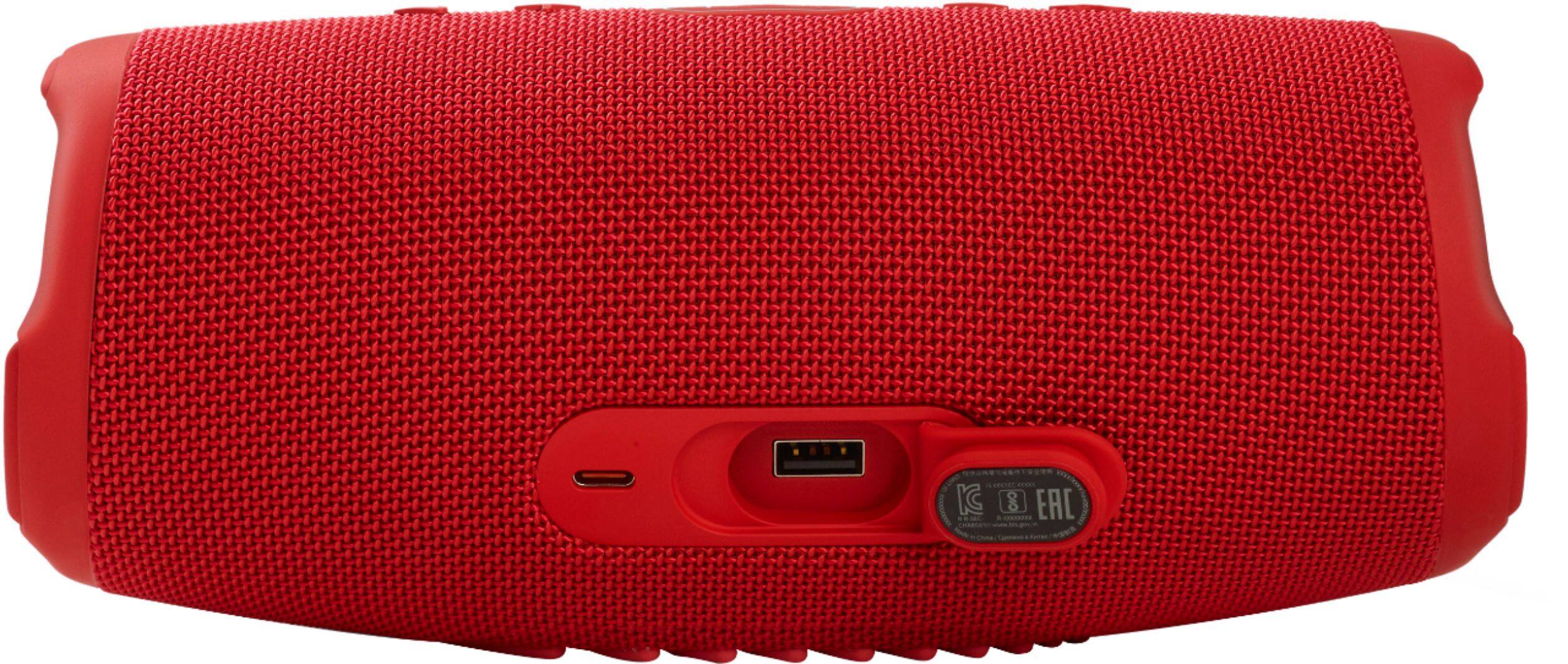 Alt View 1. JBL - CHARGE5 Portable Waterproof Speaker with Powerbank - Red.