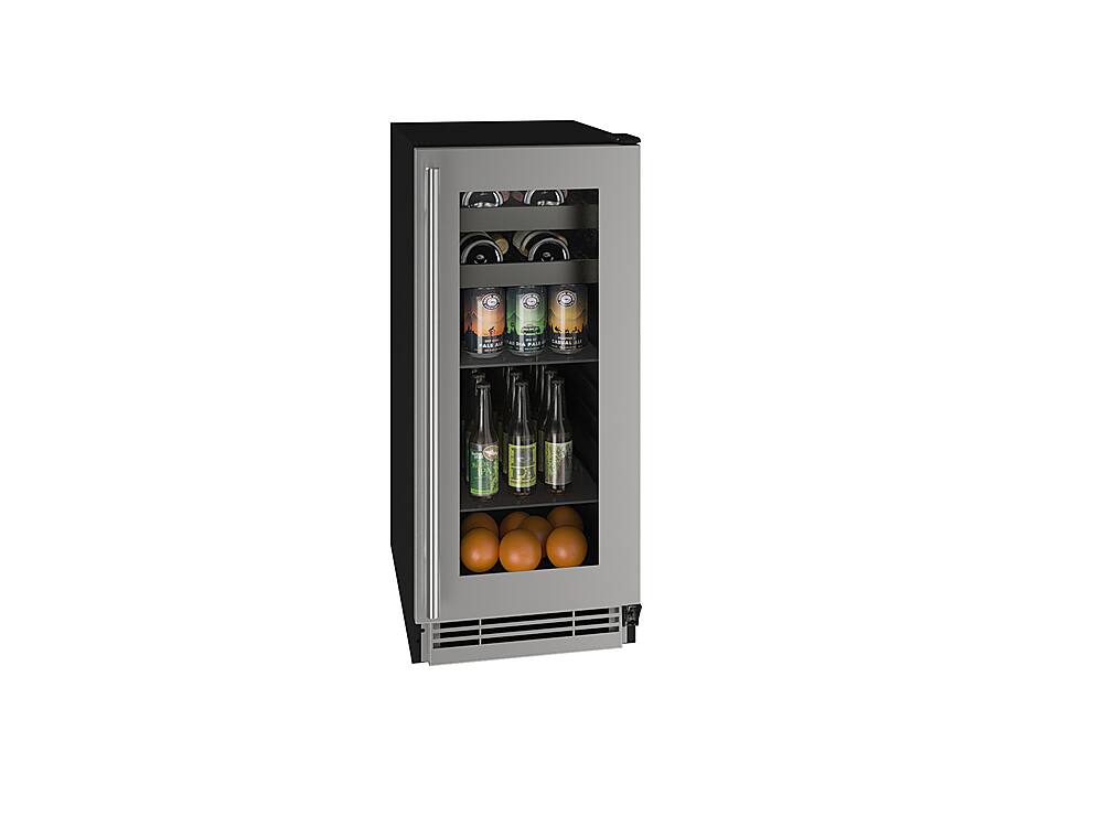 U-Line - 48-bottle or 60-can or 8-750ml Wine Bottle capacity Beverage Center - Stainless Steel