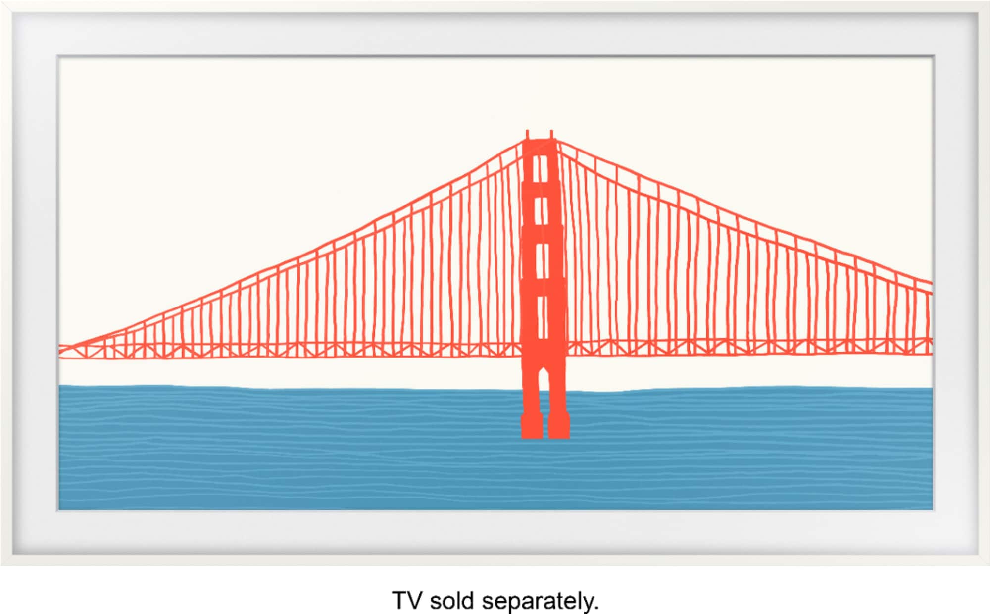 Zoom in on Angle Zoom. Samsung - 43” The Frame Customizable Bezel - Modern White.