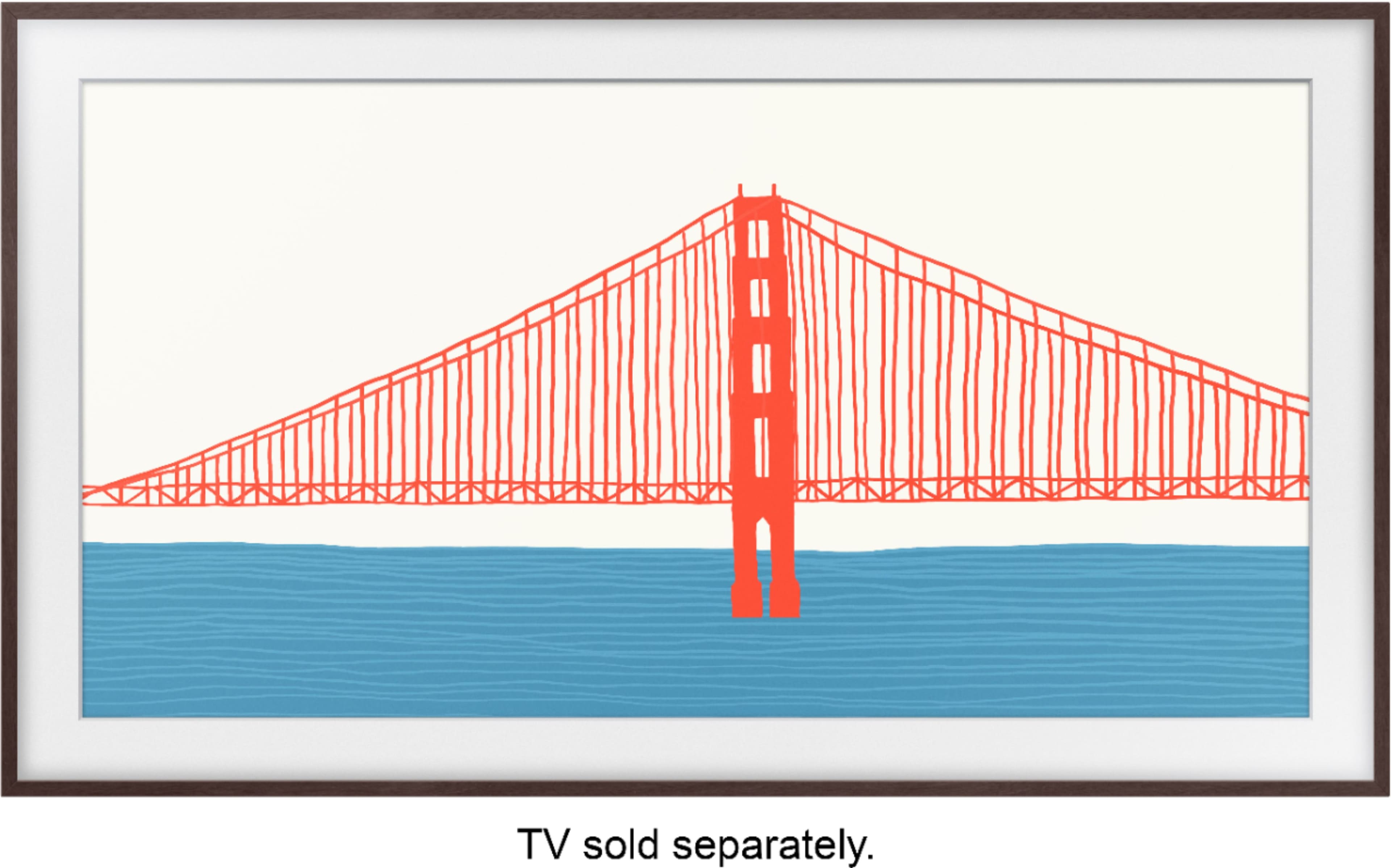 Angle. Samsung - 75” The Frame Customizable Bezel - Modern Brown.