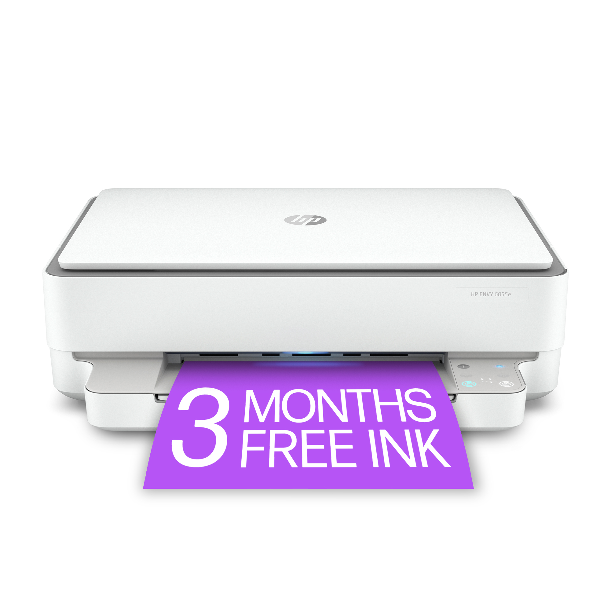 HP - ENVY 6055e Wireless Inkjet Printer with 6 months of Instant Ink Included with HP+ - White