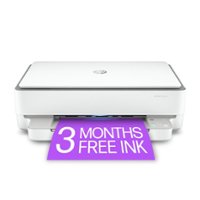 HP - ENVY 6055e Wireless Inkjet Printer with 3 months of Instant Ink Included with HP+ - White - Front_Zoom