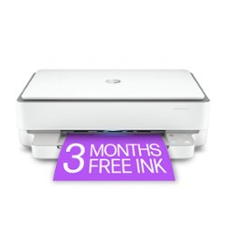 HP - ENVY 6055e Wireless Inkjet Printer with 3 months of Instant Ink Included with HP+ - White - Front_Zoom