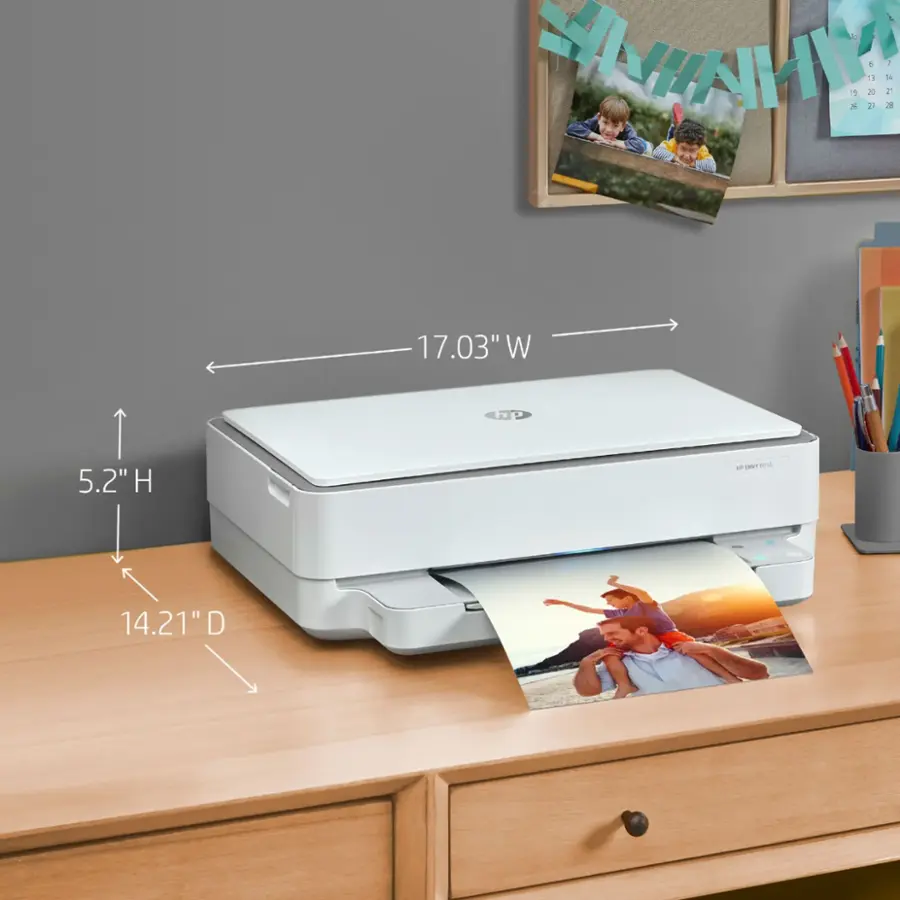 Alt View 13. HP - ENVY 6055e Wireless Inkjet Printer with 3 months of Instant Ink Included with HP+ - White.