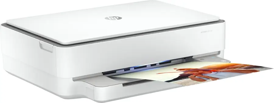 Alt View 12. HP - ENVY 6055e Wireless Inkjet Printer with 3 months of Instant Ink Included with HP+ - White.