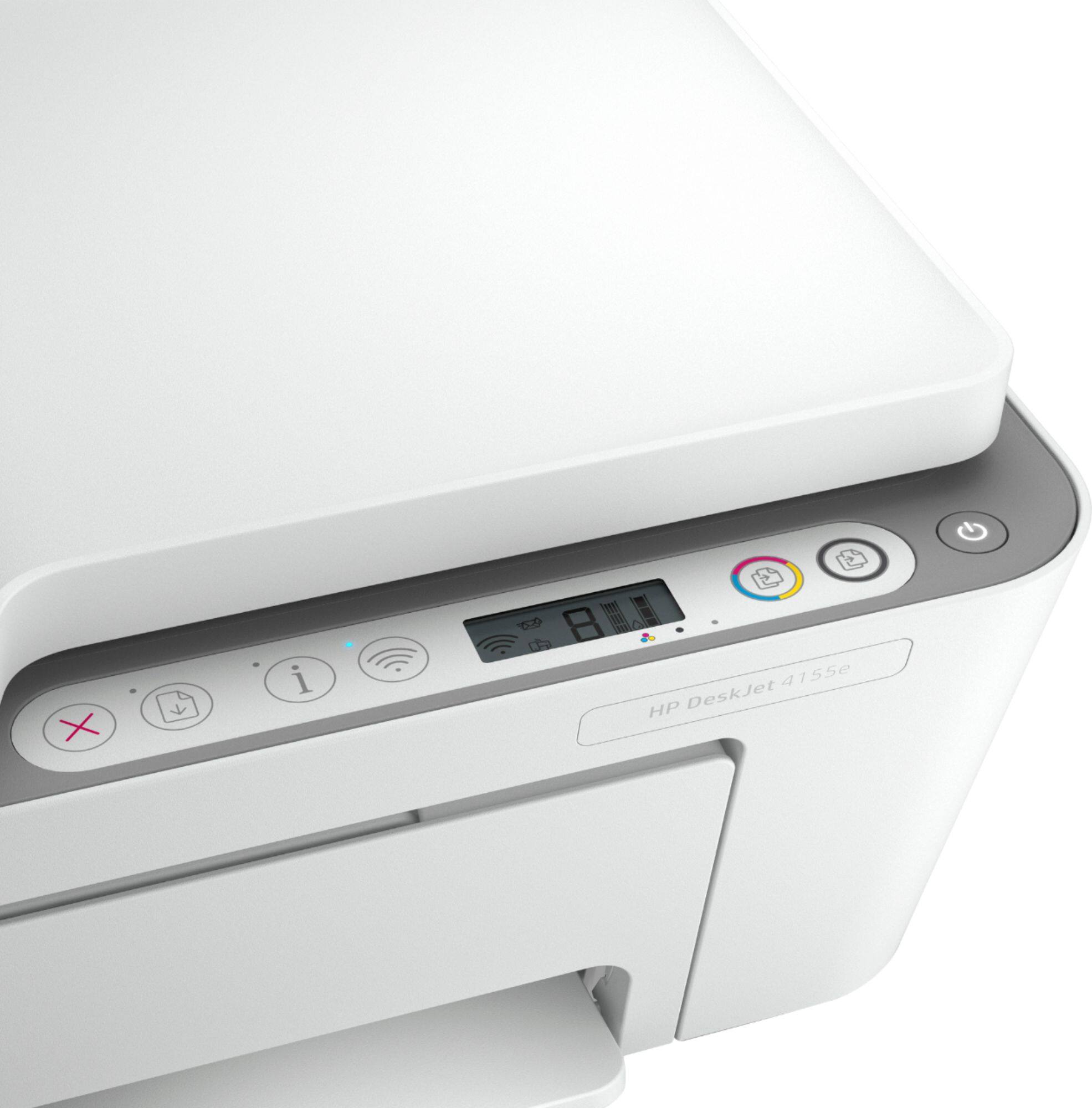 Alt View 18. HP - DeskJet 4155e Wireless All-In-One Inkjet Printer with 3 months of Instant Ink Included with HP+ - White.