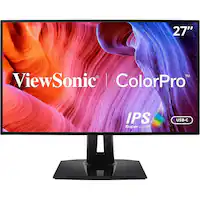 ViewSonic - ColorPro VP2768A 27" IPS LED QHD Monitor (DisplayPort USB, HDMI, USB-C) - Black - Front_Zoom