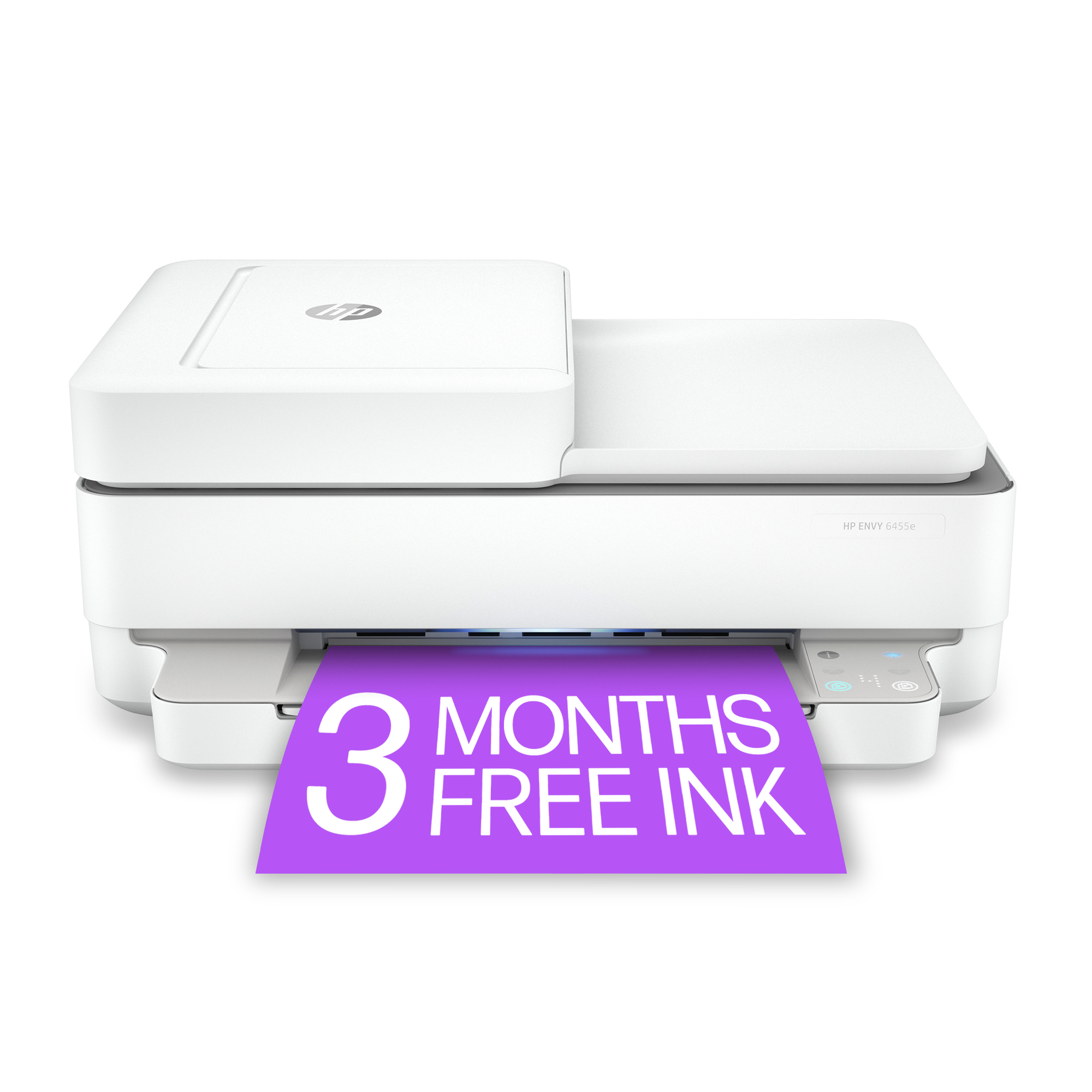 HP ENVY Wireless All-In-One Inkjet Printer with months of Instant Ink Included with White ENVY 6455e - Best Buy