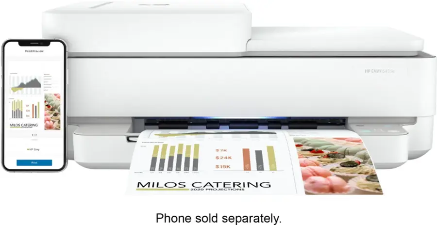 Alt View 15. HP - ENVY 6455e Wireless All-In-One Inkjet Printer - Refurbished - White.
